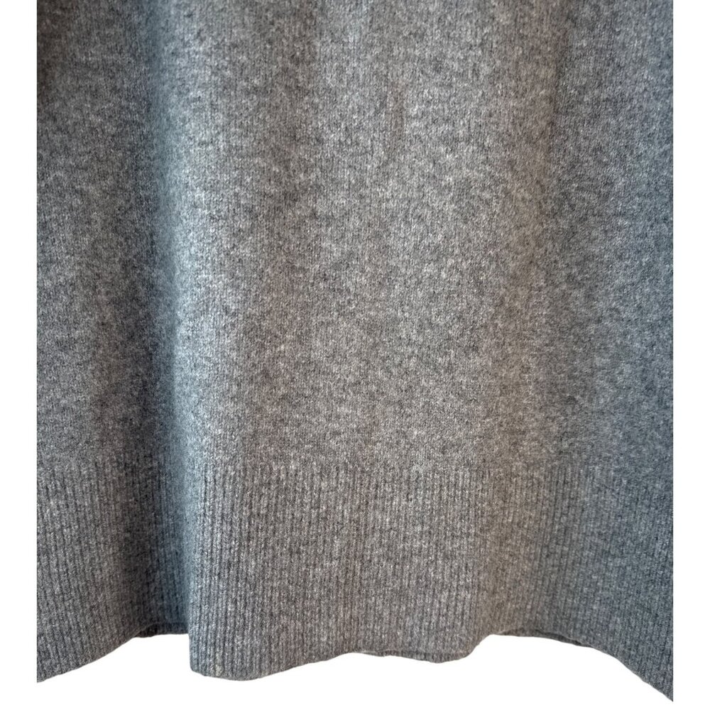 ZARA Gray Large Ribbed Button-Up High Collar Sweater - Picture 8 of 10